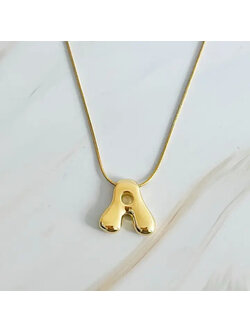 Balloon Letter Initial Necklace