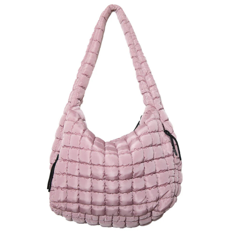 Oversized Quilted Hobo Tote Bag