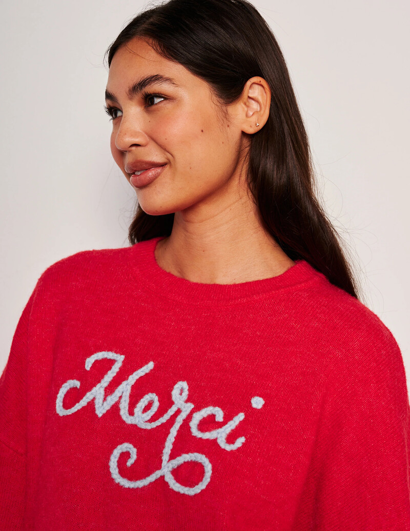 Sundry Merci Crewneck Sweater