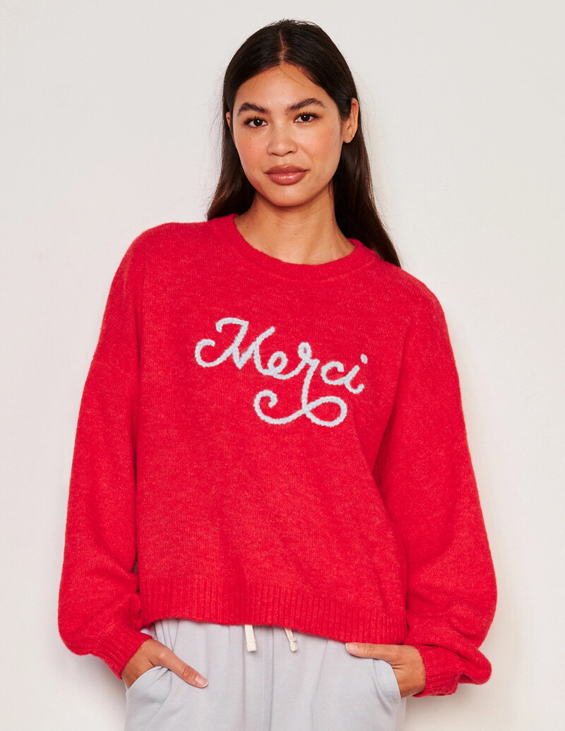 Sundry Merci Crewneck Sweater