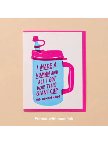 And Here We Are Made A Human Greeting Card