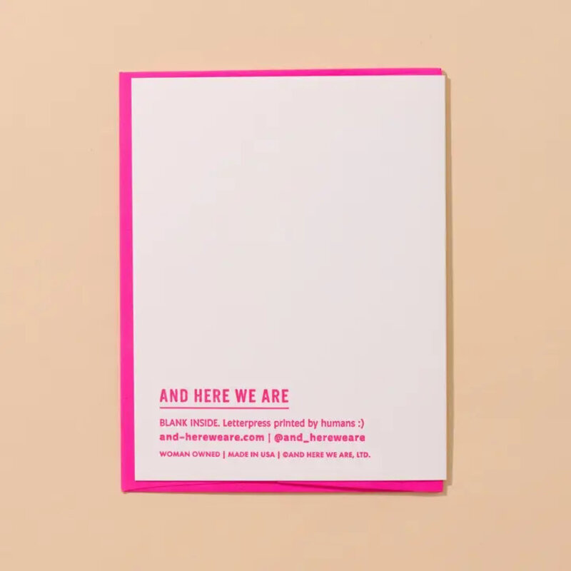 And Here We Are Made A Human Greeting Card