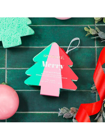 Spongelle Holiday Tree Ornament-Merry