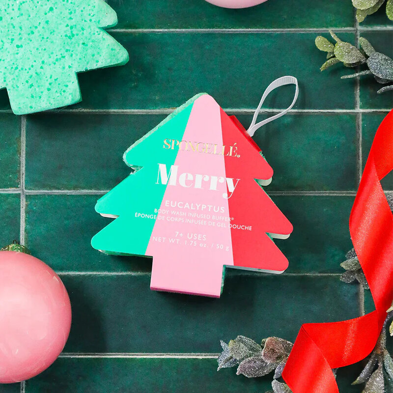 Spongelle Holiday Tree Ornament-Merry