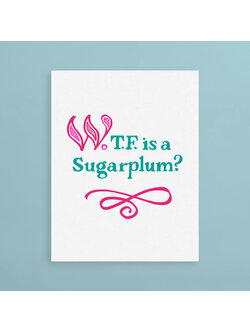 And Here We Are Sugarplum Holiday Card