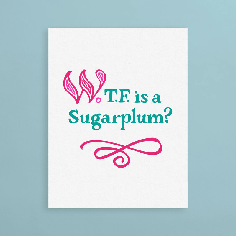 And Here We Are Sugarplum Holiday Card