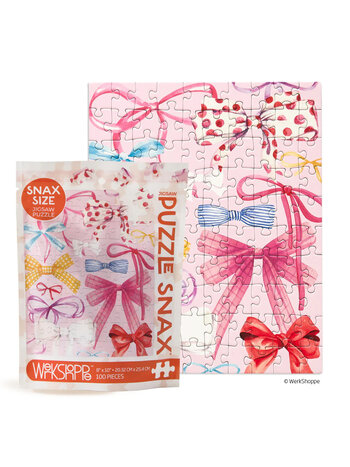Werkshoppe Ribbons Bows 100 pc Puzzle Snax