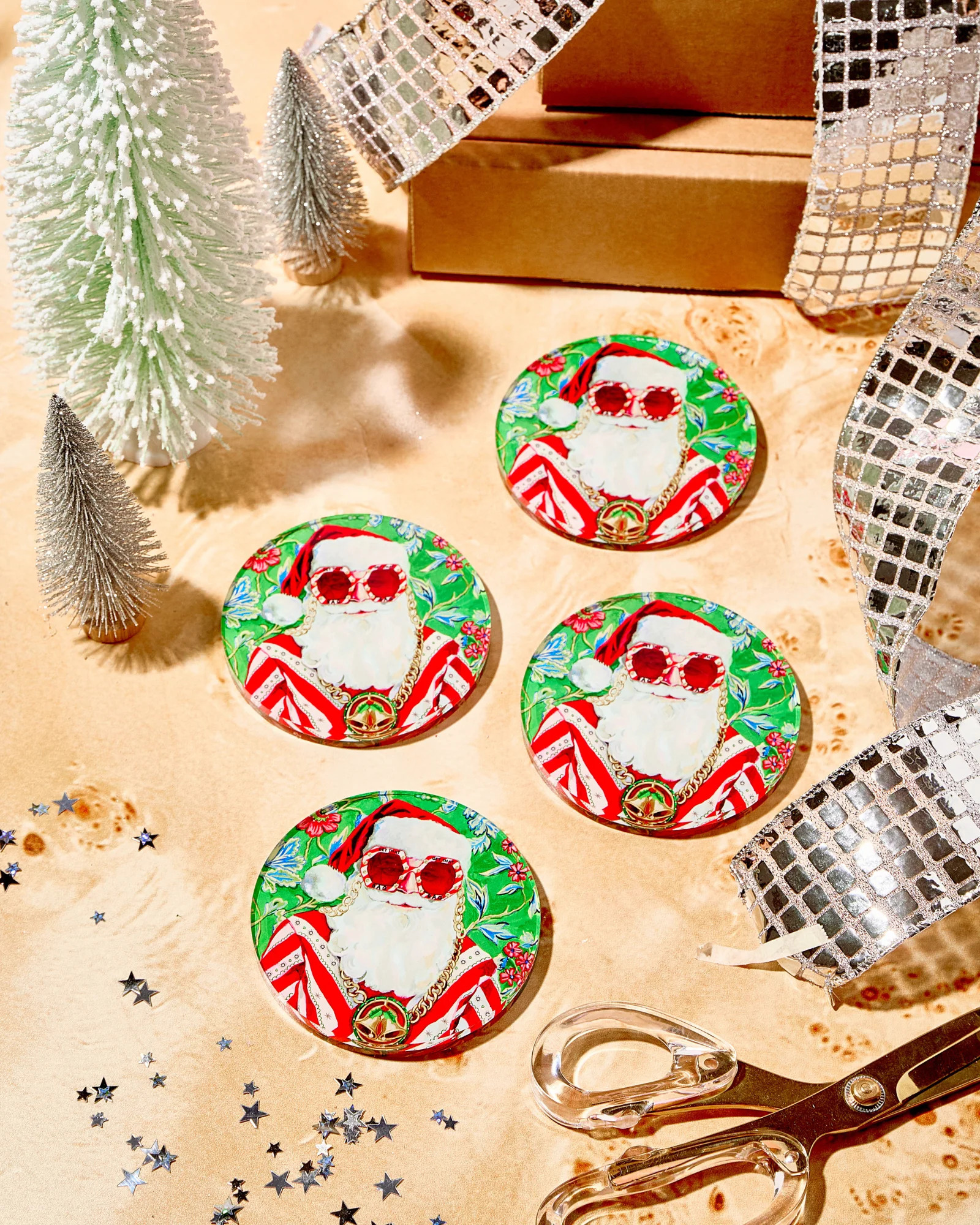 tart BY TAYLOR Swanky Santa Coaster