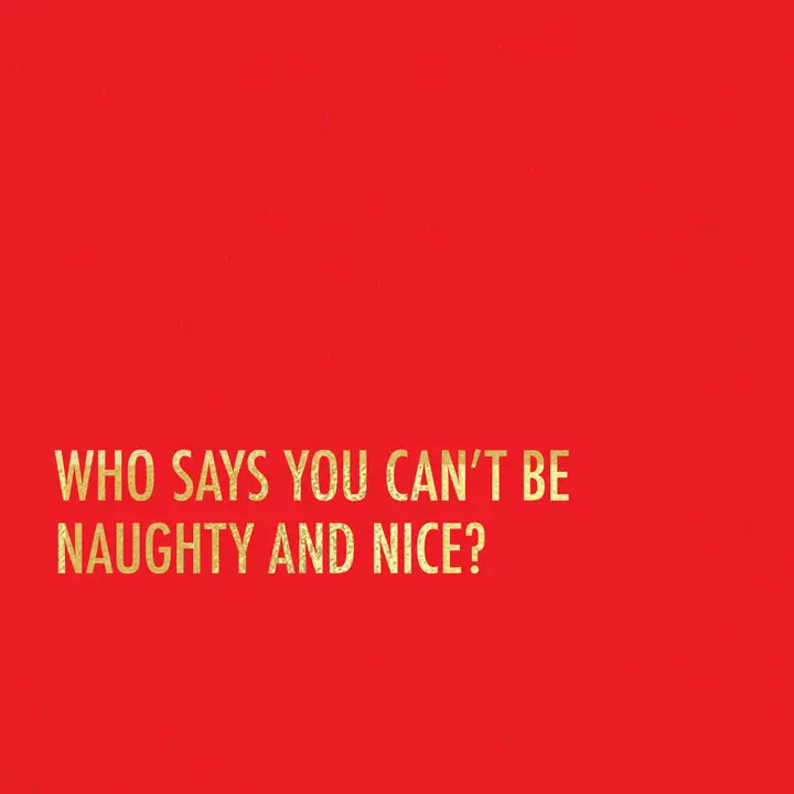 Pretty Alright Goods Naughty Nice Holiday Napkin