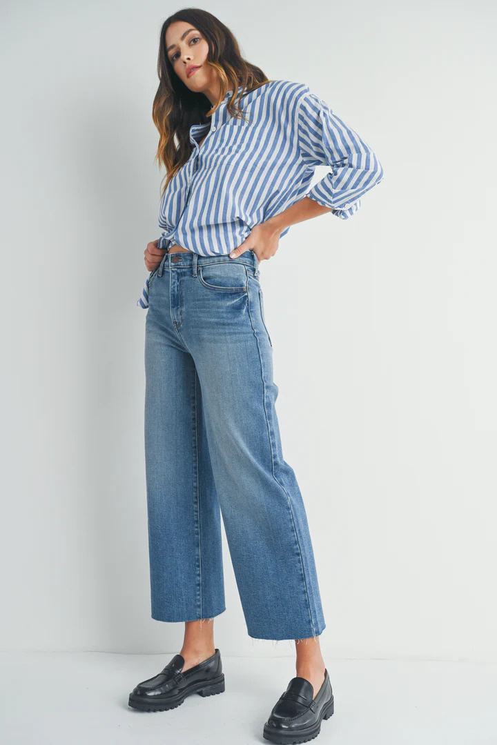 Just Black Denim Scissor Cut Wide Leg Denim