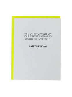 Chez Gagne Cost of Candles Greeting Card