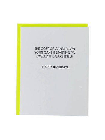 Chez Gagne Cost of Candles Greeting Card