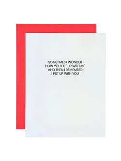Chez Gagne Put Up w/Me Greeting Card