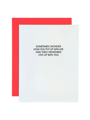 Chez Gagne Put Up w/Me Greeting Card