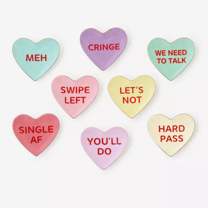 One Hundred 80 Degrees Conversation  Heart Trinket Dish