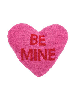 Valentine's Day Be Mine Heart Shaped Pillow