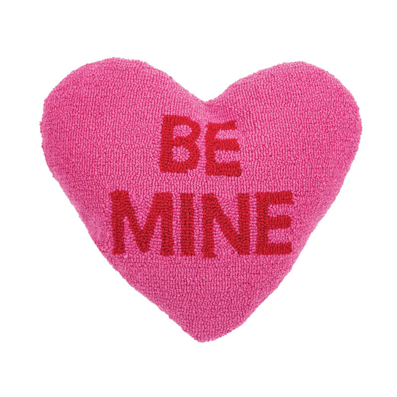 Valentine's Day Be Mine Heart Shaped Pillow