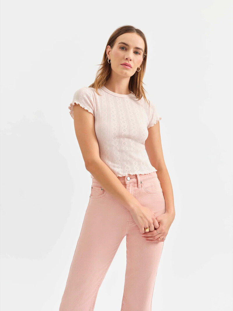 Daze Lily Pointelle Tee