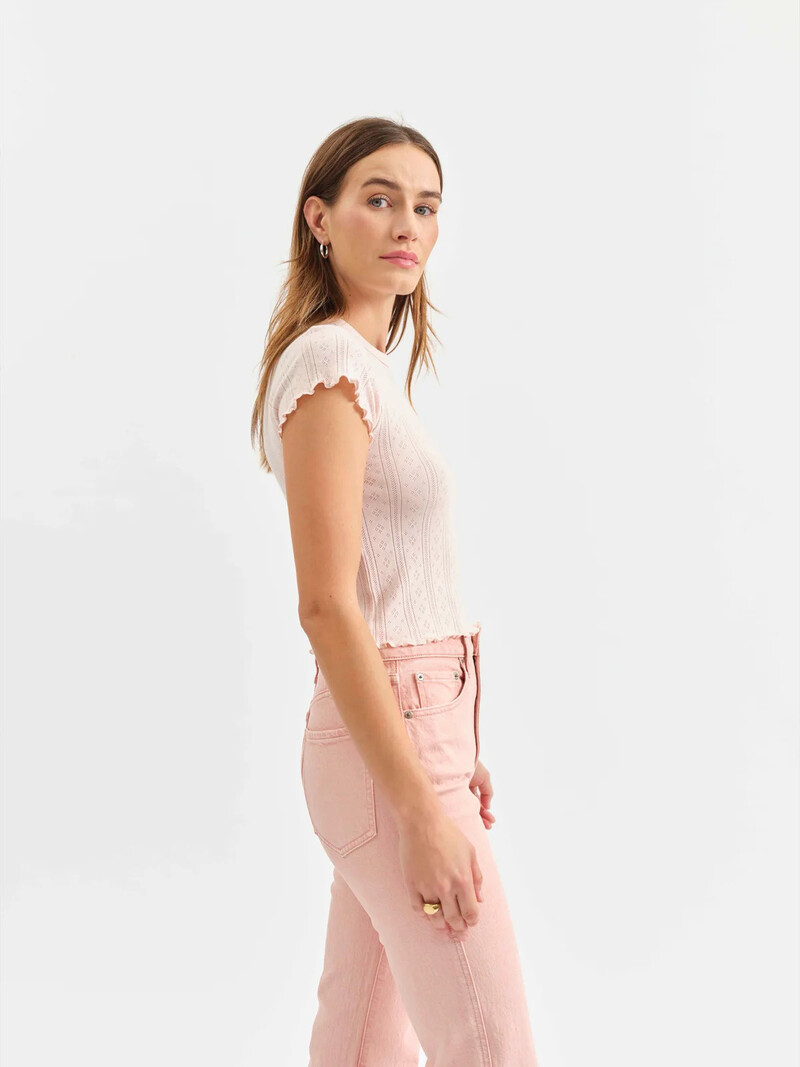 Daze Lily Pointelle Tee