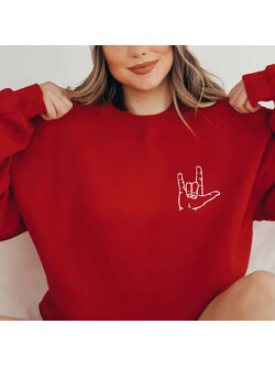 PETITRUE Love Sign Language Sweatshirt
