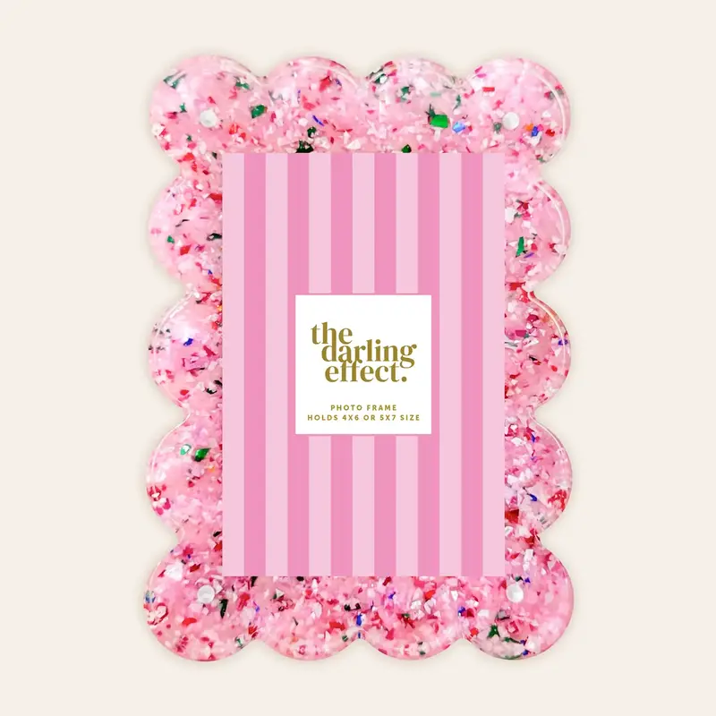 The Darling Effect Rectangle Scalloped Acrylic Frame