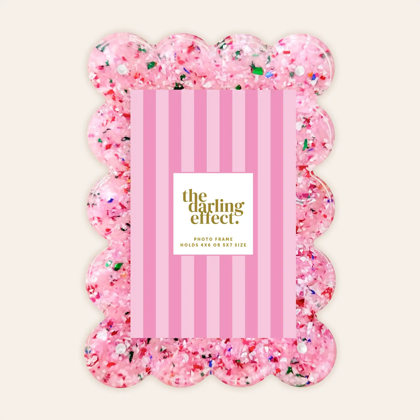The Darling Effect Rectangle Scalloped Acrylic Frame