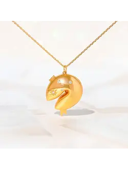 Girls Crew Fortune Cookie Locket Necklace