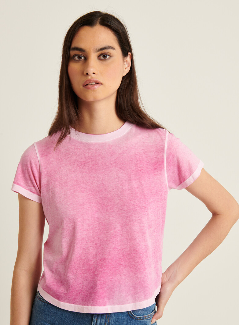PATRICK ASSARAF Pima Classic Reverse Spray Baby Tee