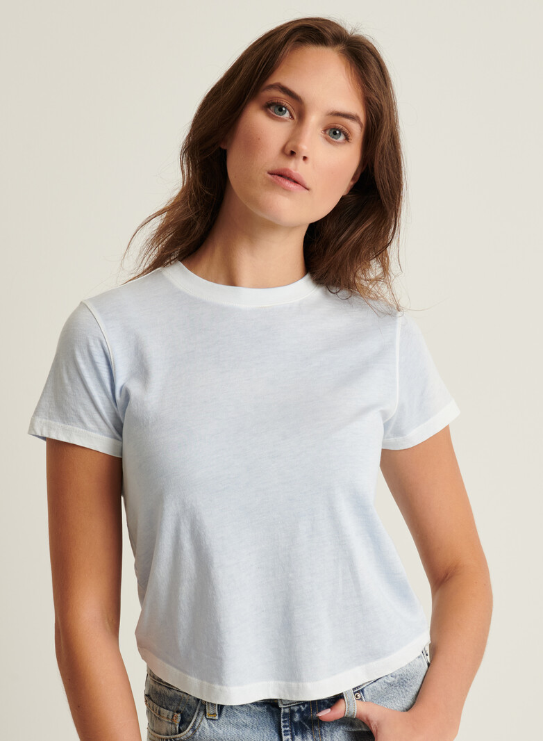 PATRICK ASSARAF Pima Classic Reverse Spray Baby Tee