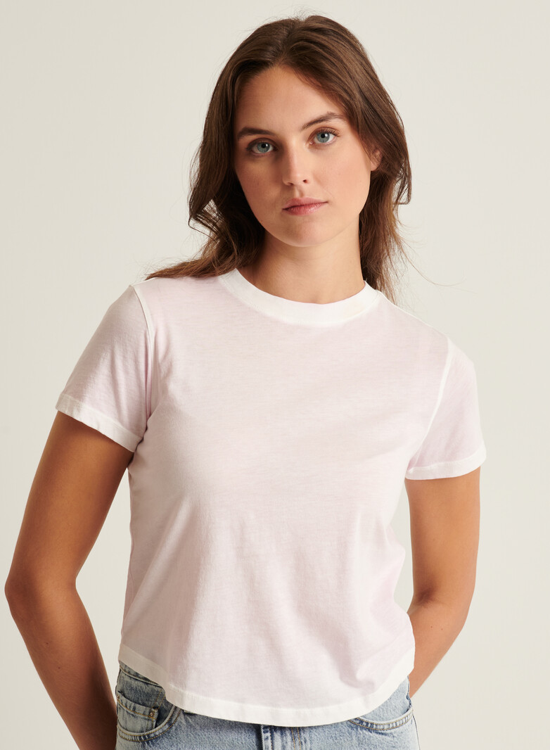PATRICK ASSARAF Pima Classic Reverse Spray Baby Tee