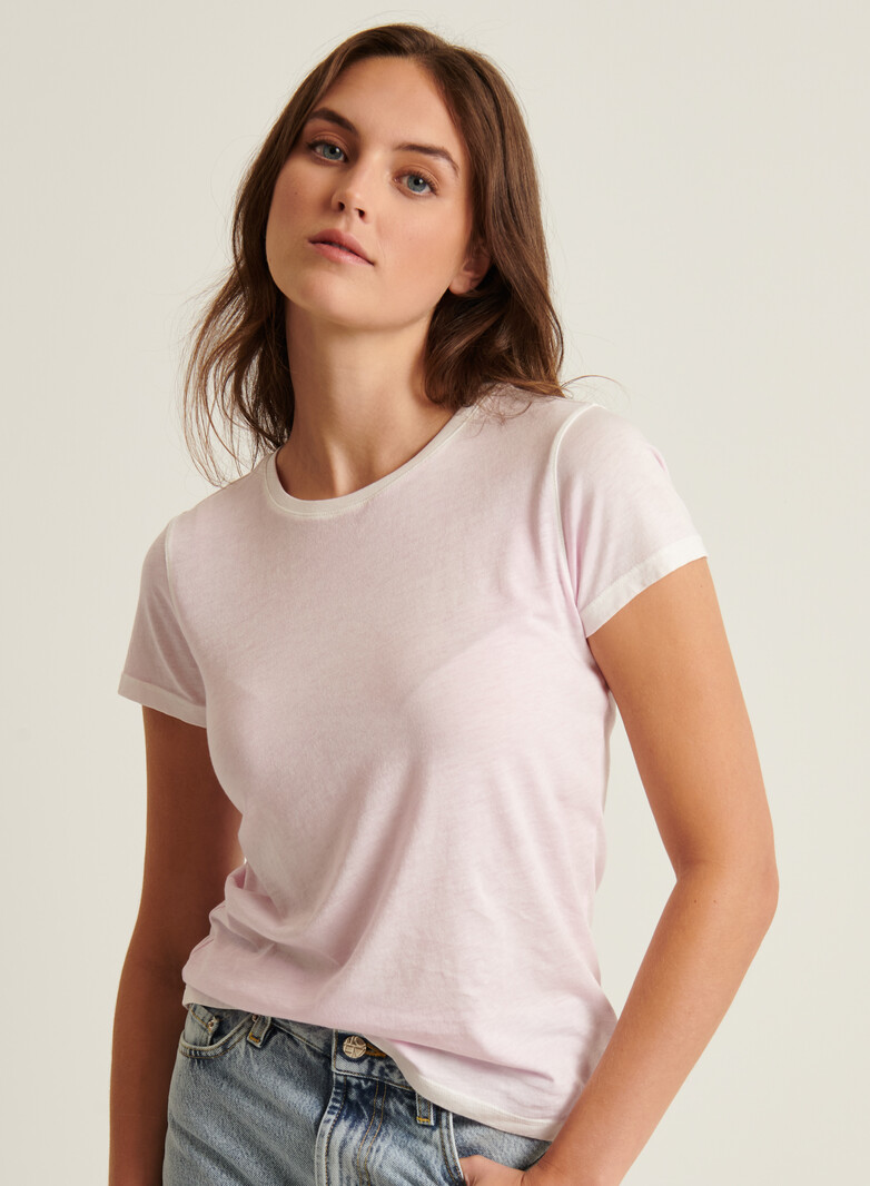 PATRICK ASSARAF Pure Pima Classic Reverse Spray Crewneck