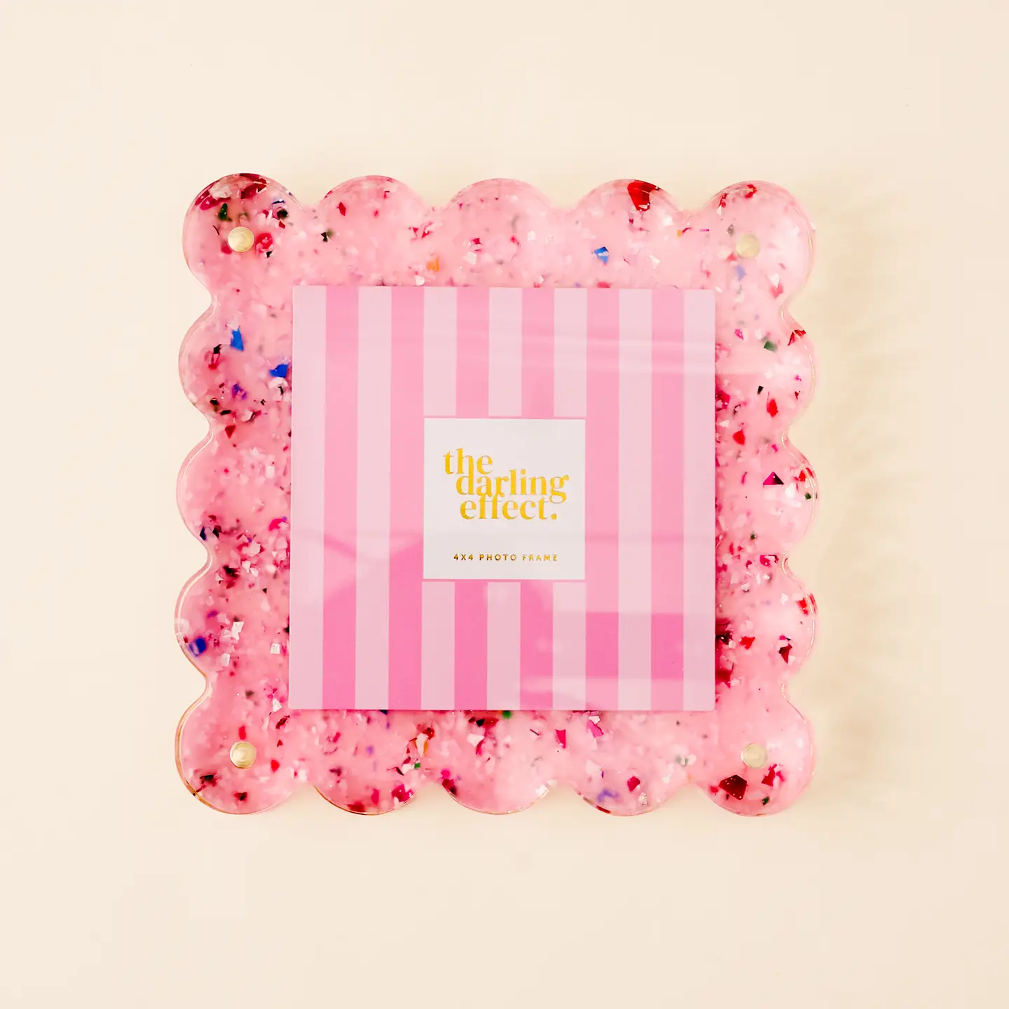 The Darling Effect Square Scalloped Acrylic Frame