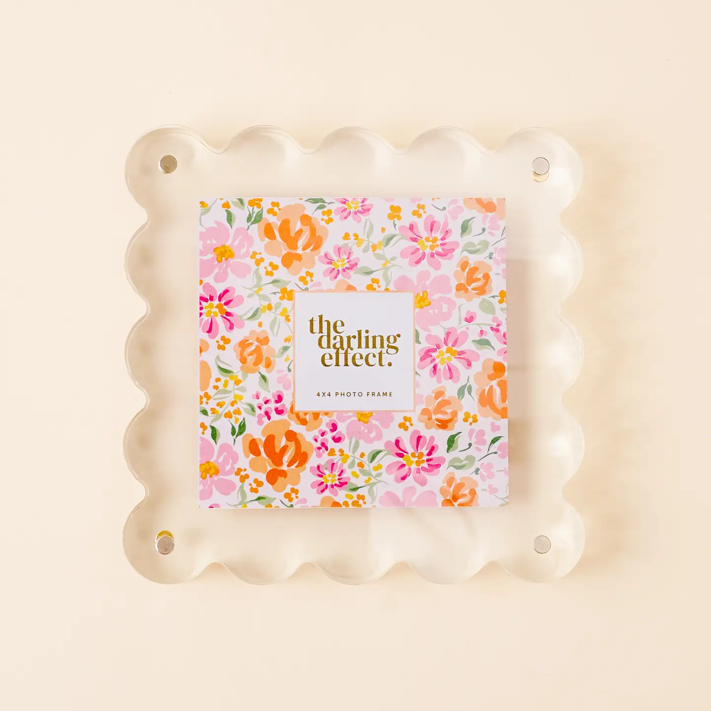 The Darling Effect Square Scalloped Acrylic Frame
