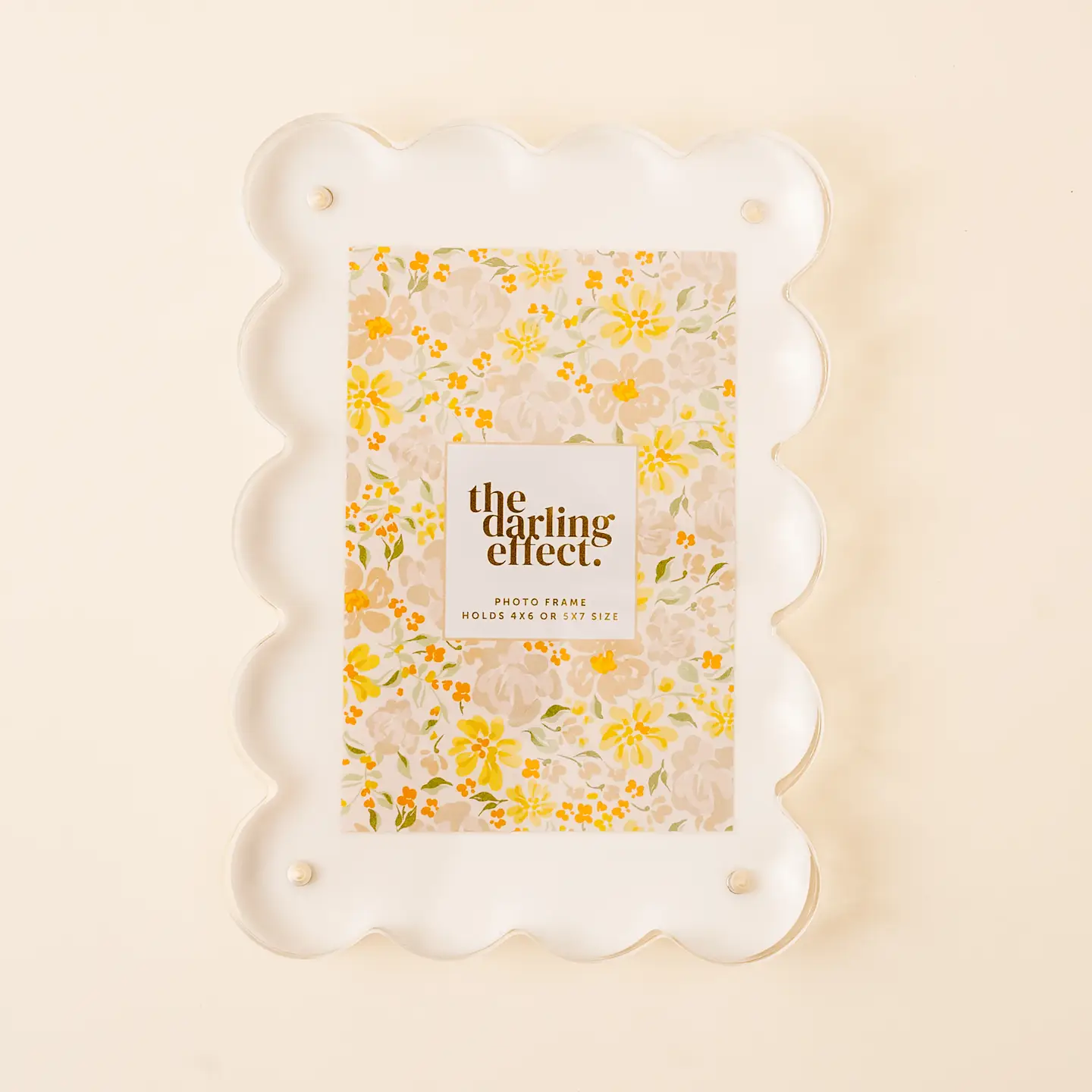 The Darling Effect Rectangle Scalloped Acrylic Frame