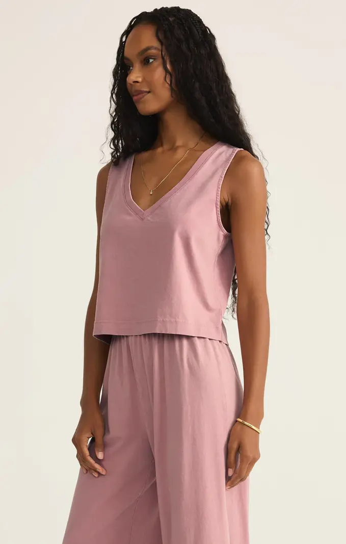 Z Supply Sloane V-Neck Denim Tank