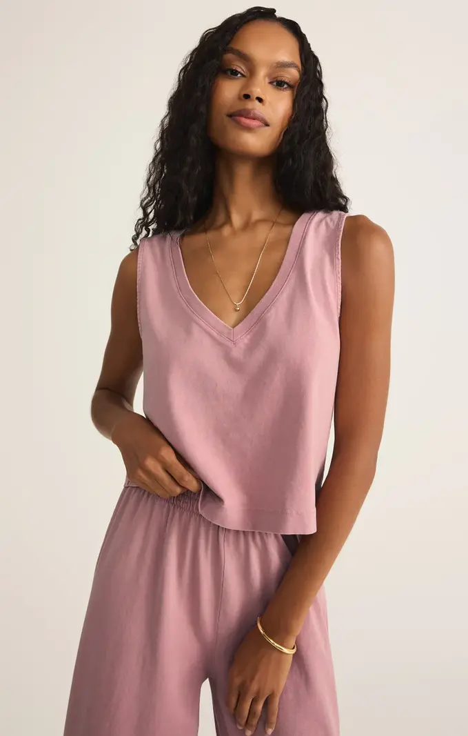 Z Supply Sloane V-Neck Denim Tank
