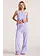Bobi Wide Leg Drawcord Pant w/Rib