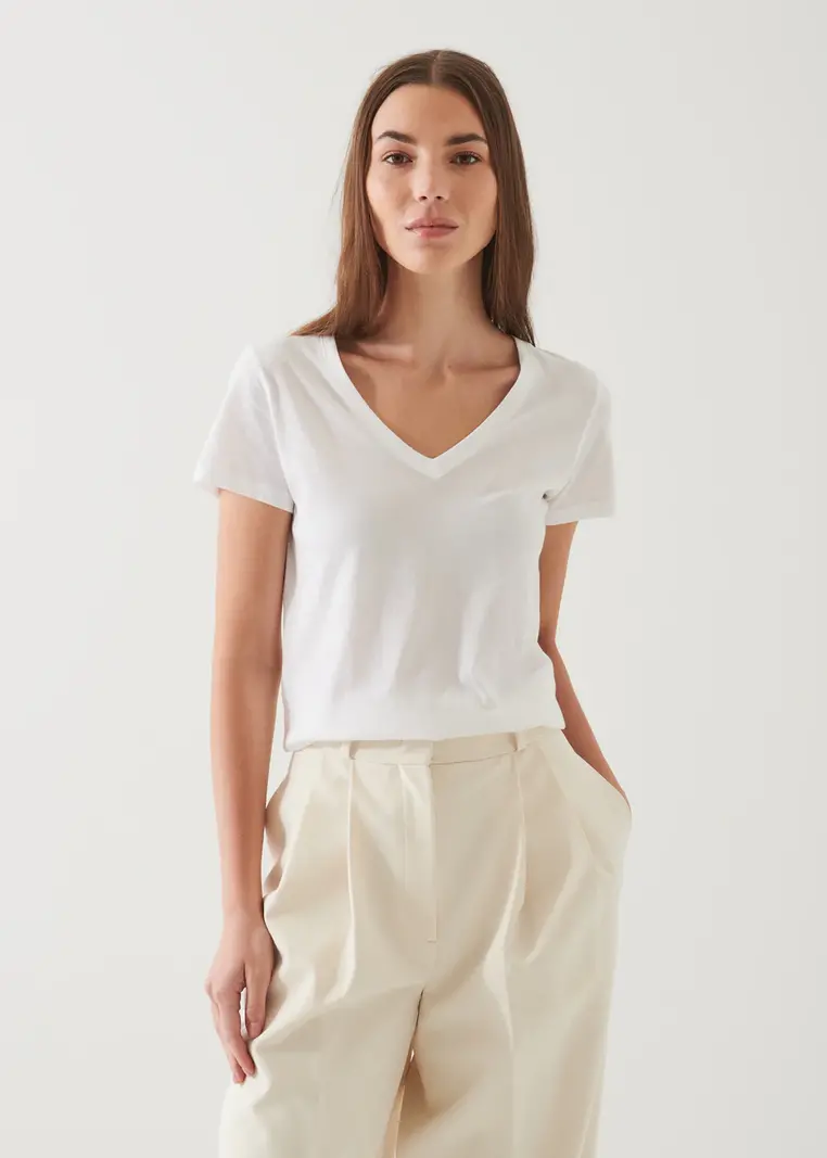 PATRICK ASSARAF SS Pima Classic Fit V-Neck