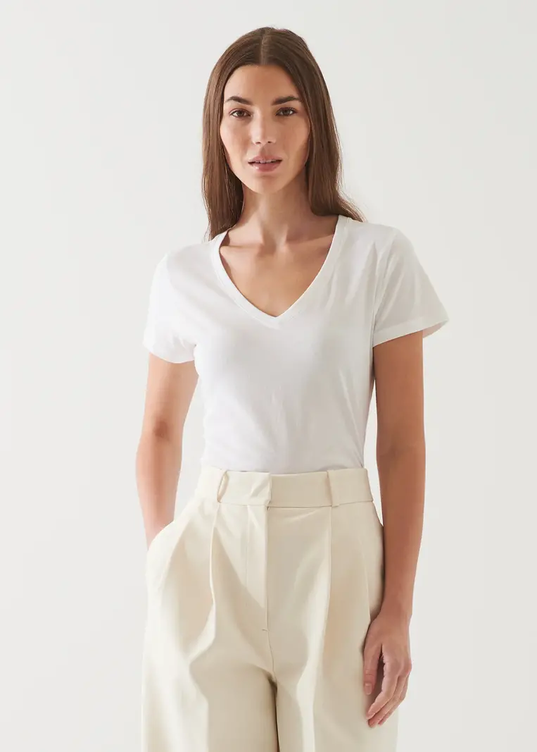 PATRICK ASSARAF SS Pima Classic Fit V-Neck