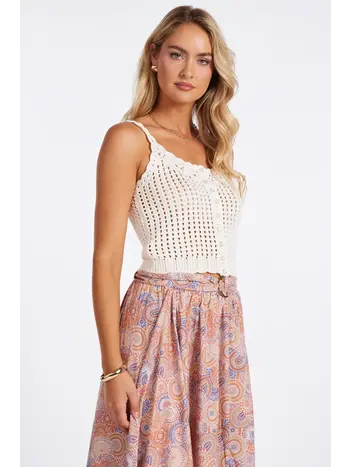 Bishop & Young Keena Open Crochet Sweater Tank