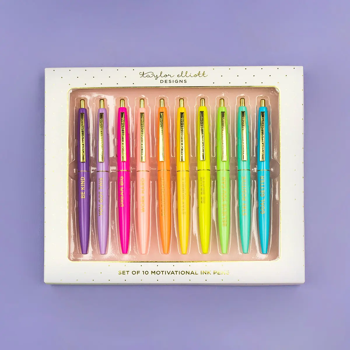 Taylor Elliott Designs Motivational 10pc Pen Set