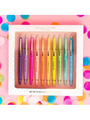 Taylor Elliott Designs Motivational 10pc Pen Set