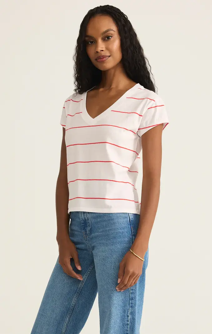 Z Supply Striped Modern V-Neck