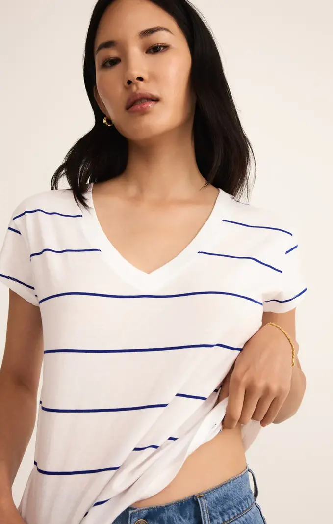 Z Supply Striped Modern V-Neck