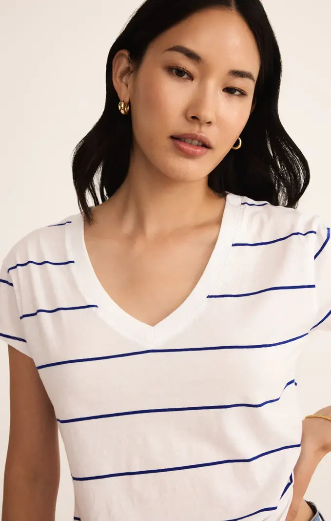 Z Supply Striped Modern V-Neck