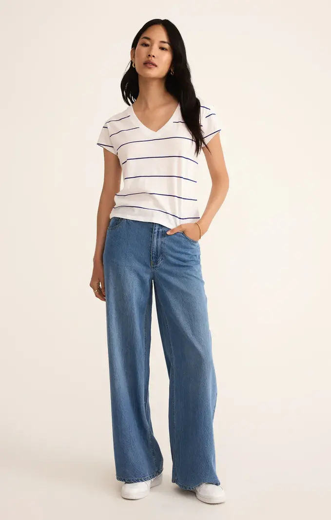 Z Supply Striped Modern V-Neck