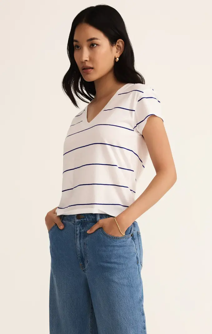 Z Supply Striped Modern V-Neck