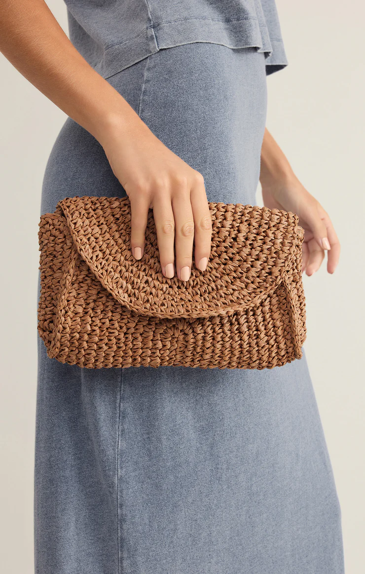 Z Supply Sand Dollar Mini Straw Bag