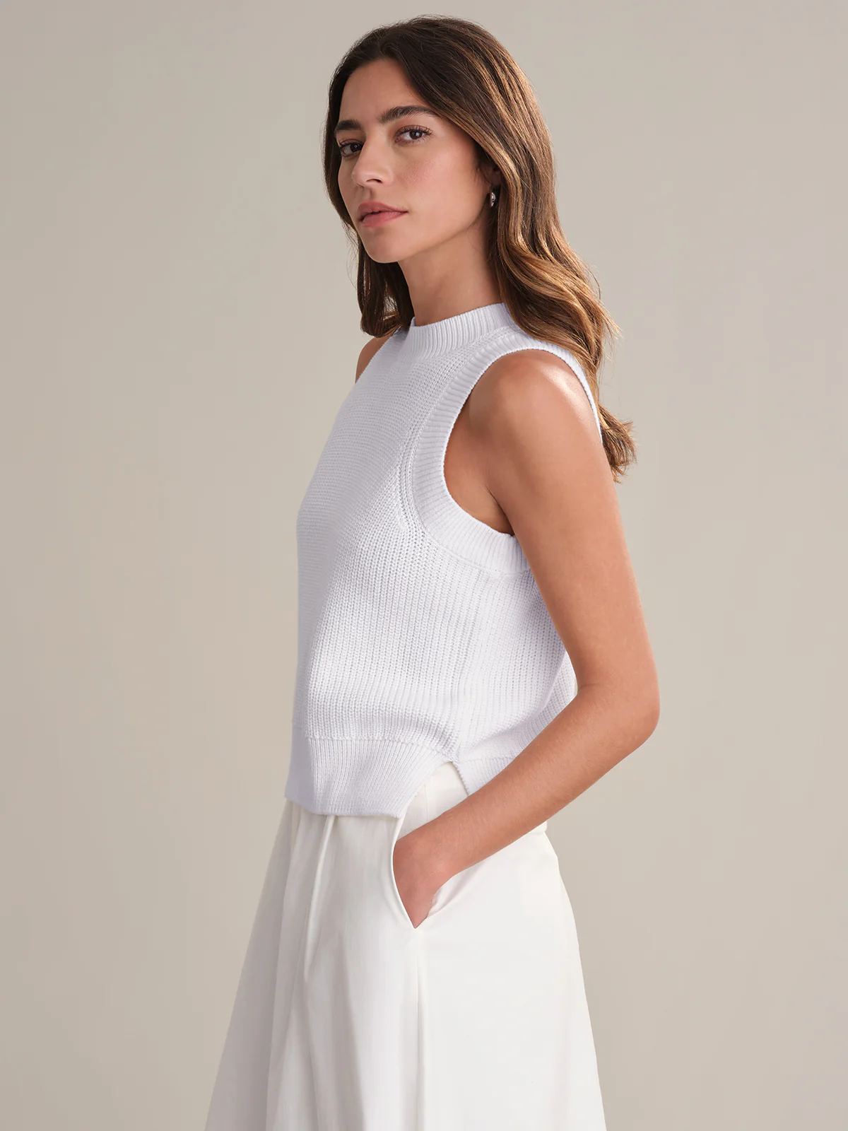 525 Sweaters Demi High Crew Neck Tank