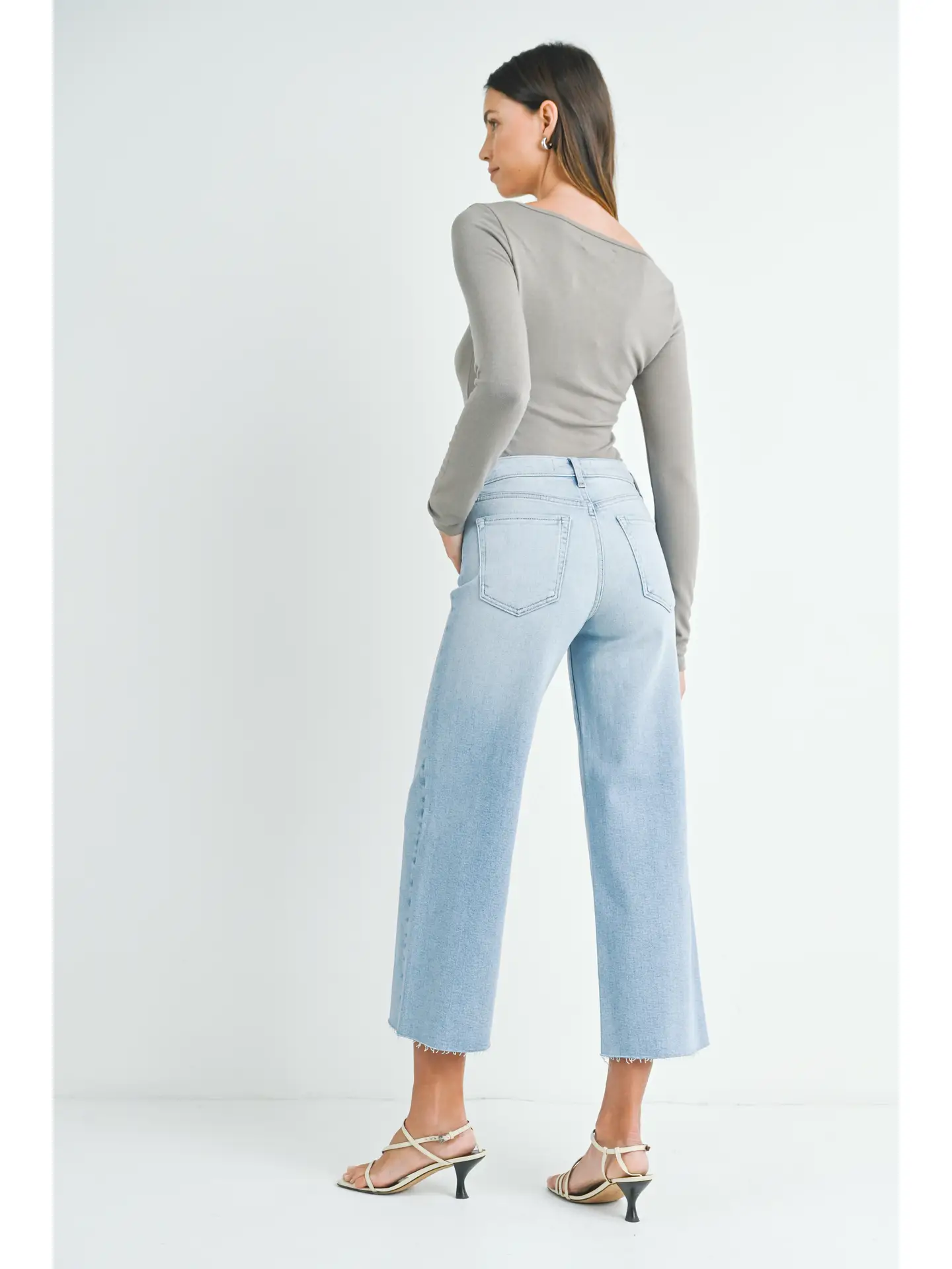 Just Black Denim Scissor Cut Wide Leg Denim